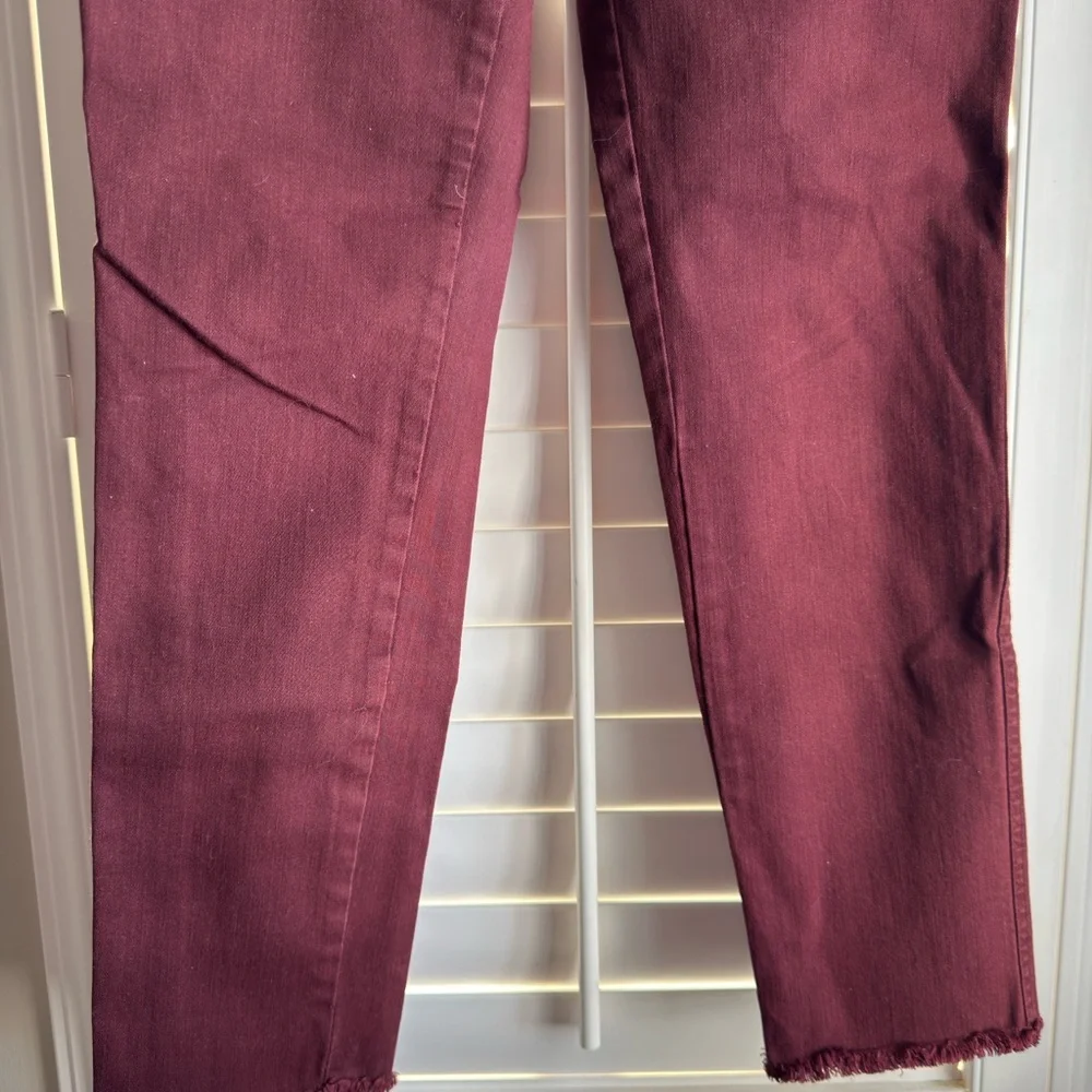 LOFT Maroon Button-Front Jeans Size 6T - Picture 7 of 9